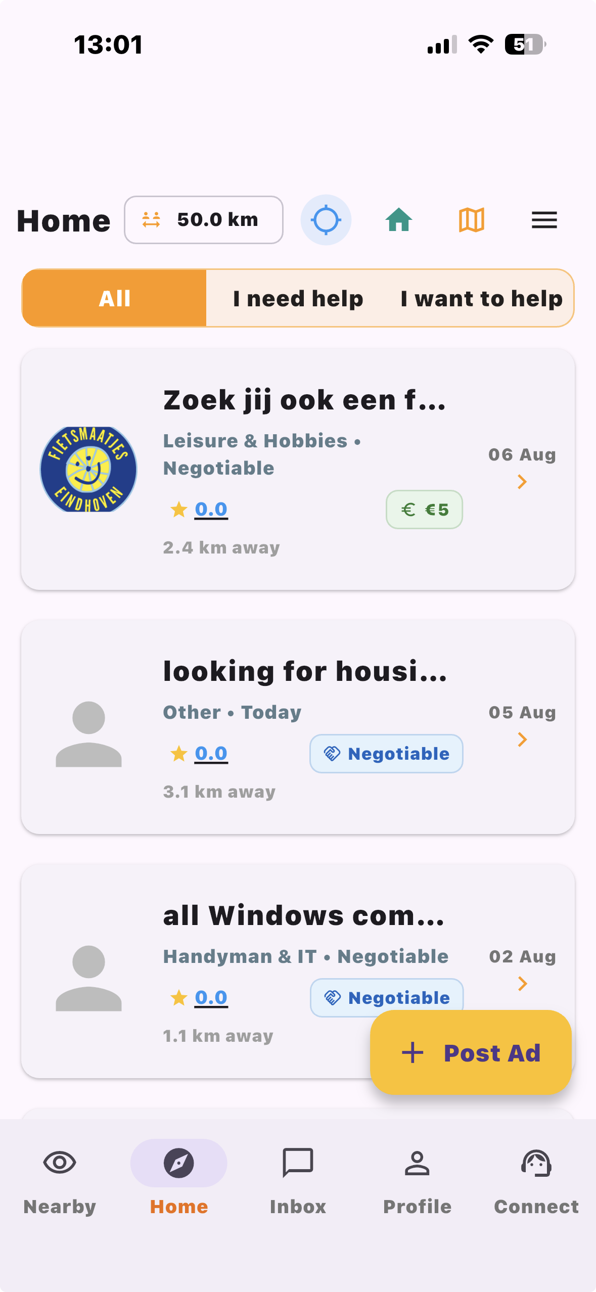 NodeHood home screen